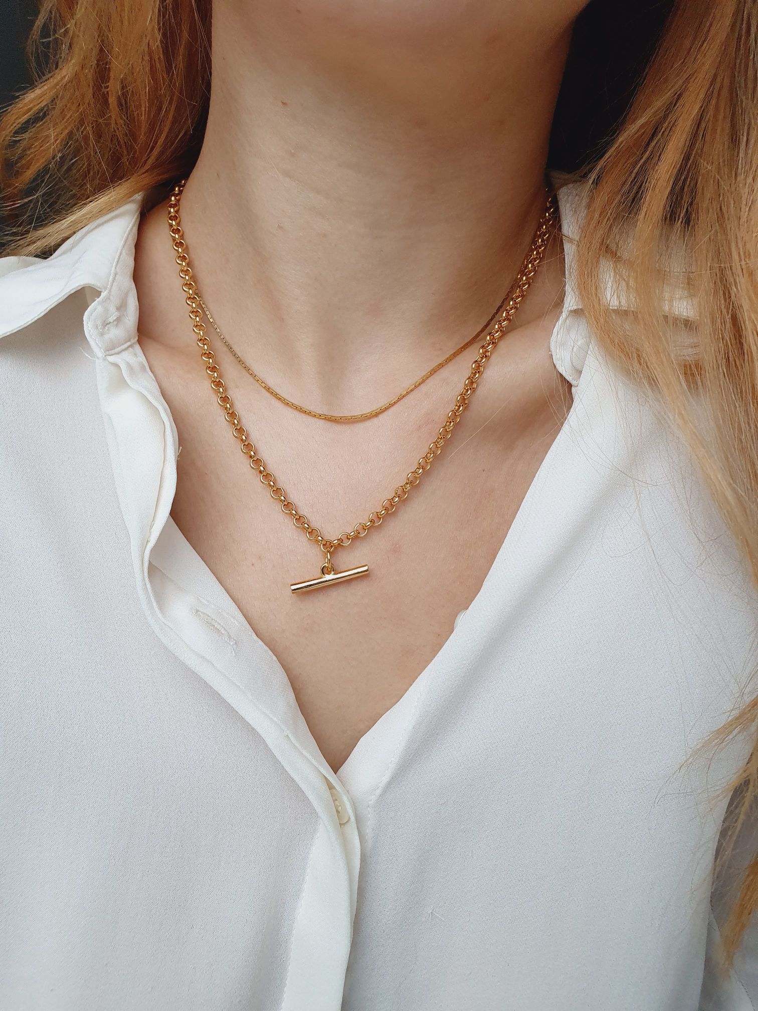 Vintage Gold Plated Chain Layering Set