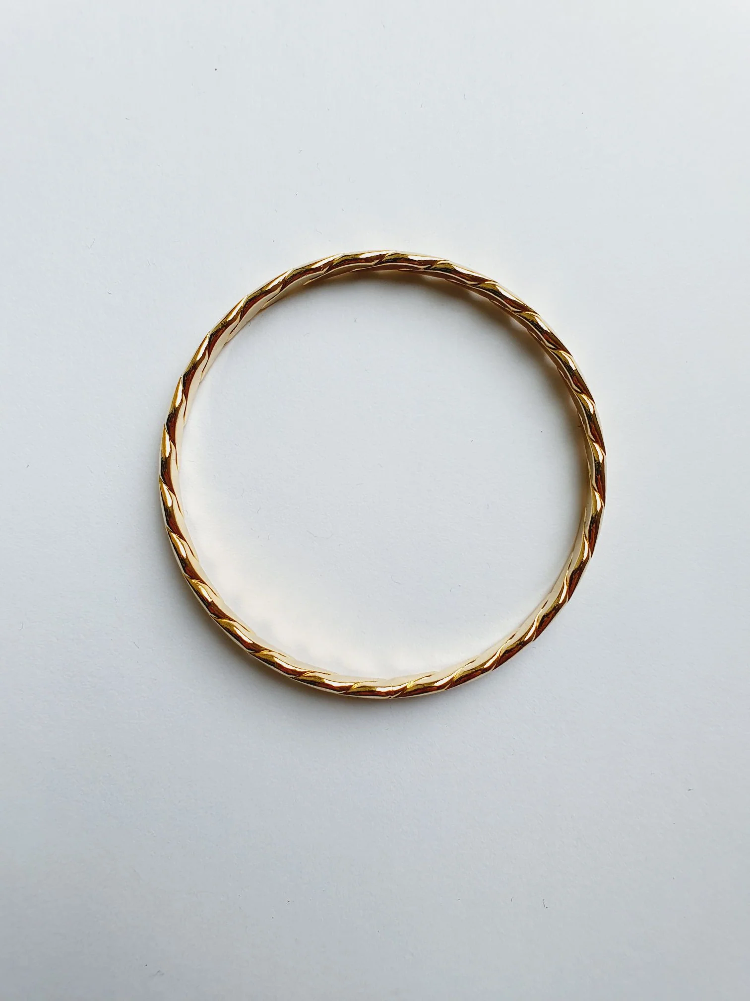 Vintage Gold Plated Twist Bangle Bracelet - Image 3