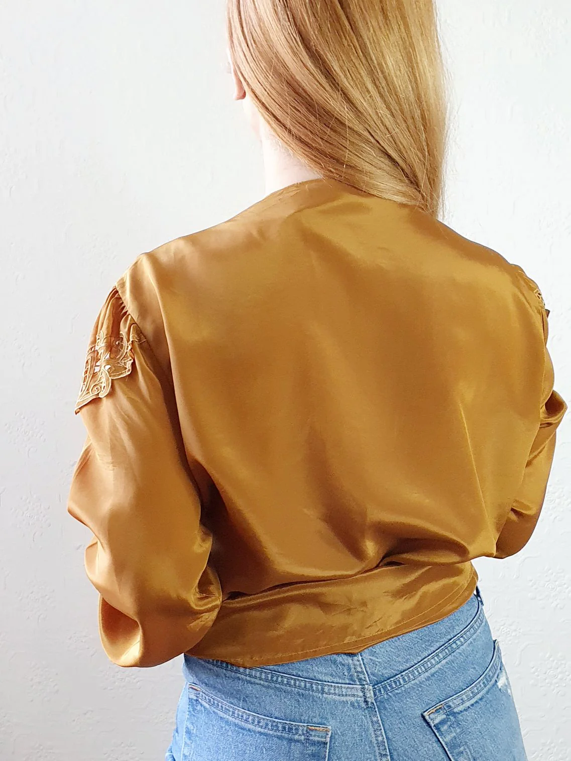 Vintage Mustard Collared Blouse - XL - Image 7
